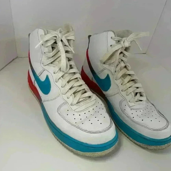 Nike Air Force 1 High Gradient White Blue Fury Ember Glow Men\'s Size 10 CJ0525 main image 10